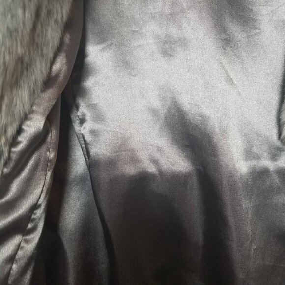 Romeo & Juliet Couture Wool Blend Faux Fur Grey Shabby Chic Y2K Vest Sz L - Picture 4 of 5